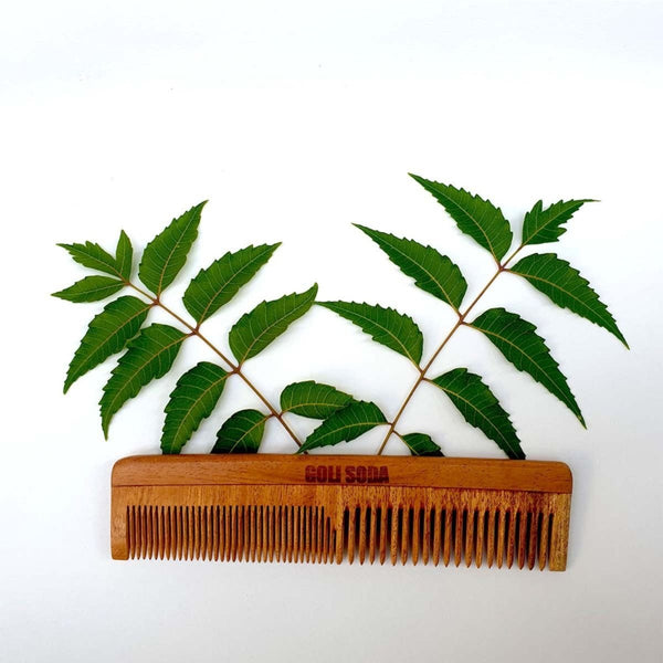 Neem Wood Comb - Double Tooth | Verified Sustainable Hair Comb on Brown Living™