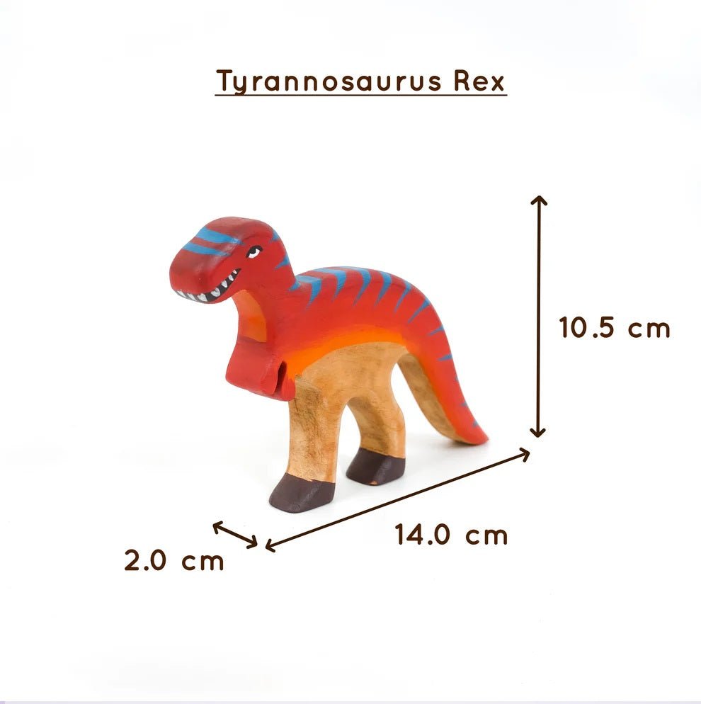 Neem Wood Educational Playset – Eco - Friendly Learning Toys for Kids – Wooden Toys on Brown Living™. SKU: dinosaur. Img 6.