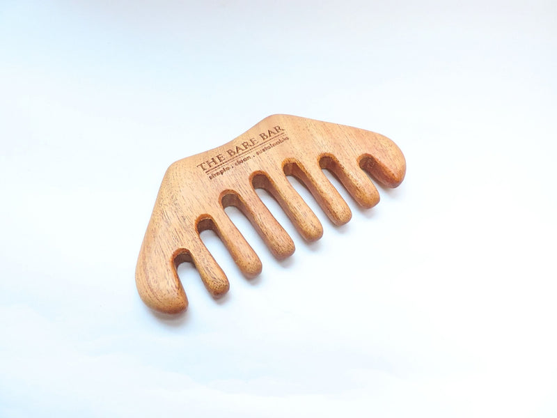 Neem Wood Massager Comb | Verified Sustainable Hair Comb on Brown Living™