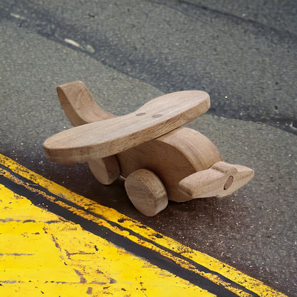 Neem Wooden Airplane Toy For Toddlers – Toy Trains & Vehicles on Brown Living™. SKU: W_ARPLN. Img 1.