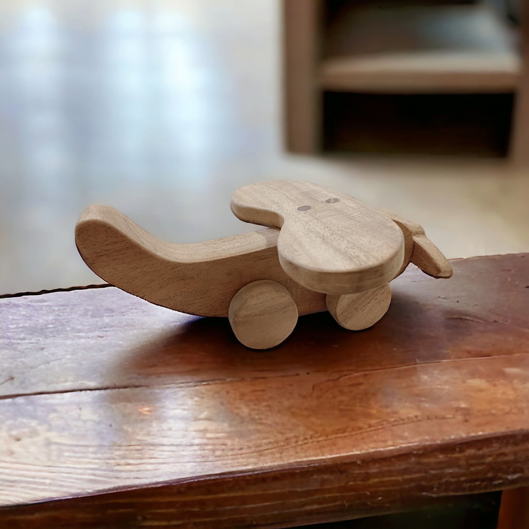 Neem Wooden Airplane Toy For Toddlers – Toy Trains & Vehicles on Brown Living™. SKU: W_ARPLN. Img 3.