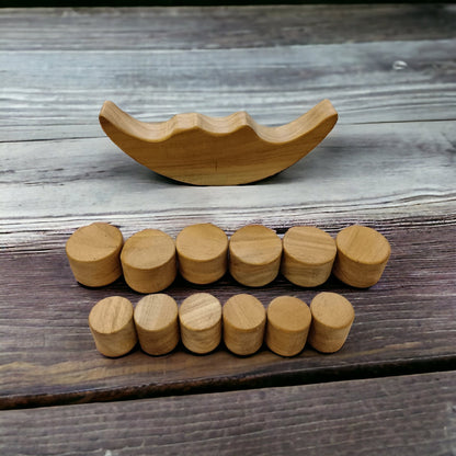 Neem Wooden Balancing Moon Toy – Montessori Kids Stacking Toy – Wooden Toys on Brown Living™. SKU: STK_MNBAL. Img 5.
