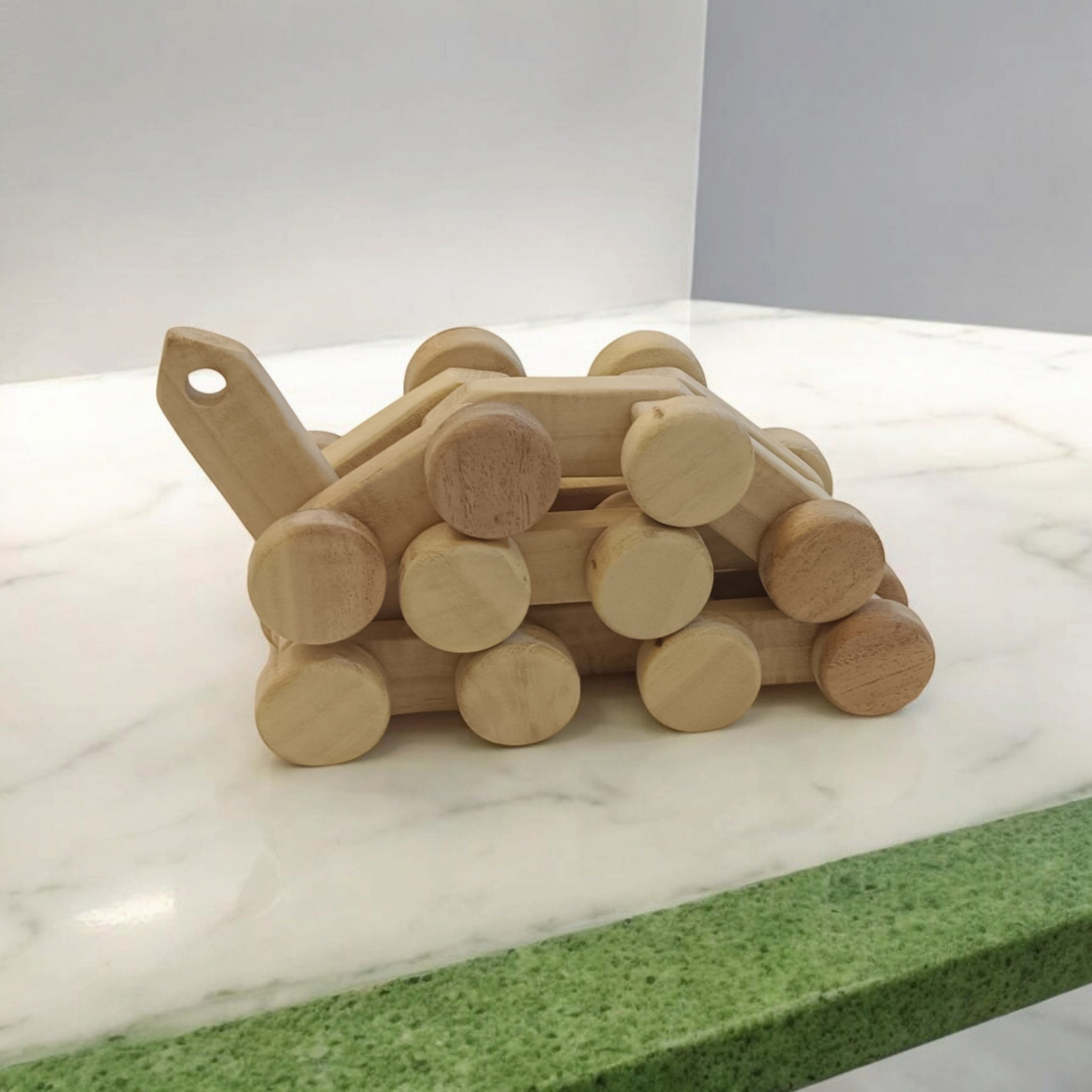 Neem Wooden Chain Car Toy For Toddlers – Toy Trains & Vehicles on Brown Living™. SKU: W_ChainCar. Img 3.