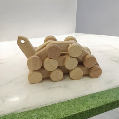 Neem Wooden Chain Car Toy For Toddlers – Toy Trains & Vehicles on Brown Living™. SKU: W_ChainCar. Img 3.