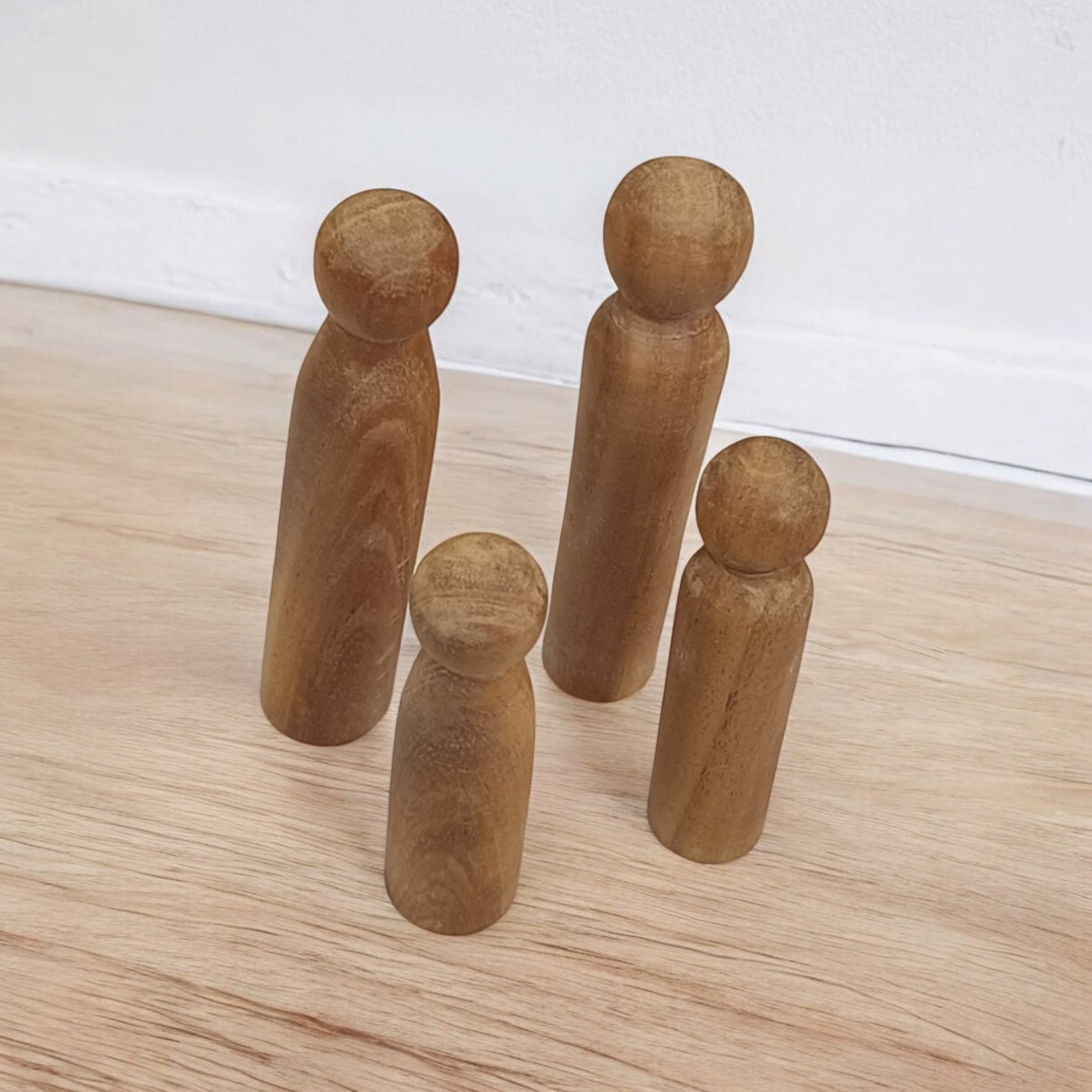 Neem Wooden DIY Peg Family Kit for Kids | Natural & Eco - Friendly – Wooden Toys on Brown Living™. SKU: DIY_PFamily. Img 3.