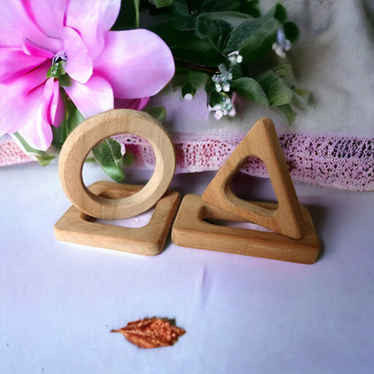 Neem Wooden Math Teethers For Babies Of Age 0 To 3 Years – Baby Teethers & Soothers on Brown Living™. SKU: T_MATHSET. Img 1.