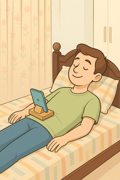 Neem Wooden Mobile Stand – Natural, Strong & Sustainable – Wooden Toys on Brown Living™. SKU: AC_MBSTND. Img 7.