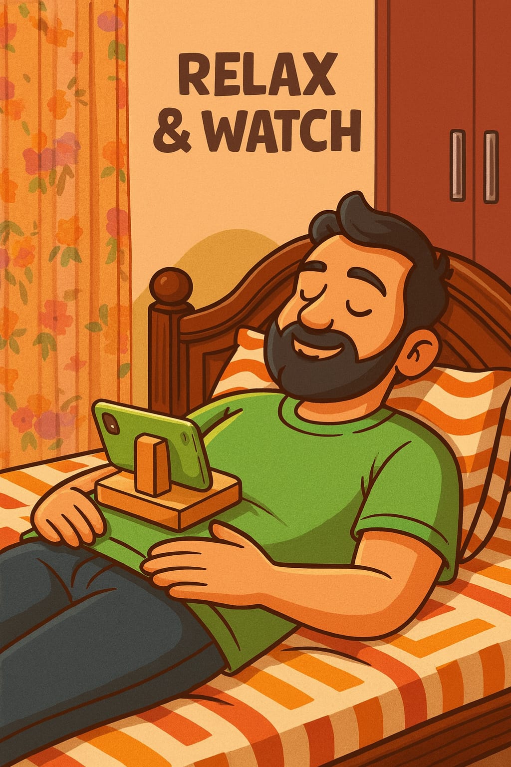 Neem Wooden Mobile Stand – Natural, Strong & Sustainable – Wooden Toys on Brown Living™. SKU: AC_MBSTND. Img 4.