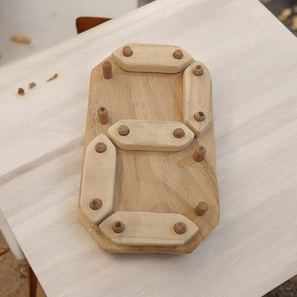 Neem Wooden Number Puzzle 0 To 9 For Babies – Wooden Toys on Brown Living™. SKU: PZL_NMBRPZL. Img 3.