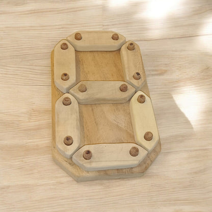 Neem Wooden Number Puzzle 0 To 9 For Babies – Wooden Toys on Brown Living™. SKU: PZL_NMBRPZL. Img 1.