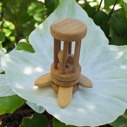 Neem Wooden Rattle Tumbler & Rattle Flower Tumbler For Toddlers – Baby Rattles on Brown Living™. SKU: R_TMBLR-FLTMBLR. Img 1.