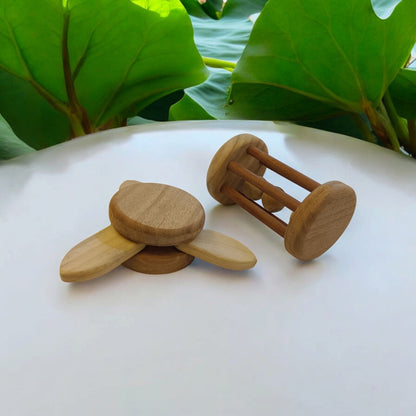 Neem Wooden Rattle Tumbler & Rattle Flower Tumbler For Toddlers – Baby Rattles on Brown Living™. SKU: R_TMBLR-FLTMBLR. Img 4.