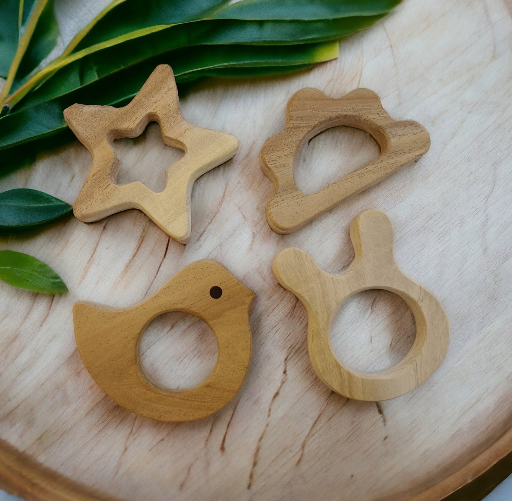 Neem Wooden Teethers For Babies Of Age 0 To 3 Years – Baby Teethers & Soothers on Brown Living™. SKU: T_STARSET. Img 5.