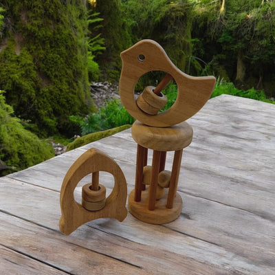 Neem Wooden Tumbler, Dove & Rocket Shaped Rattle For Toddlers – Baby Rattles on Brown Living™. SKU: R_TMBLR-DV-RKT. Img 5.