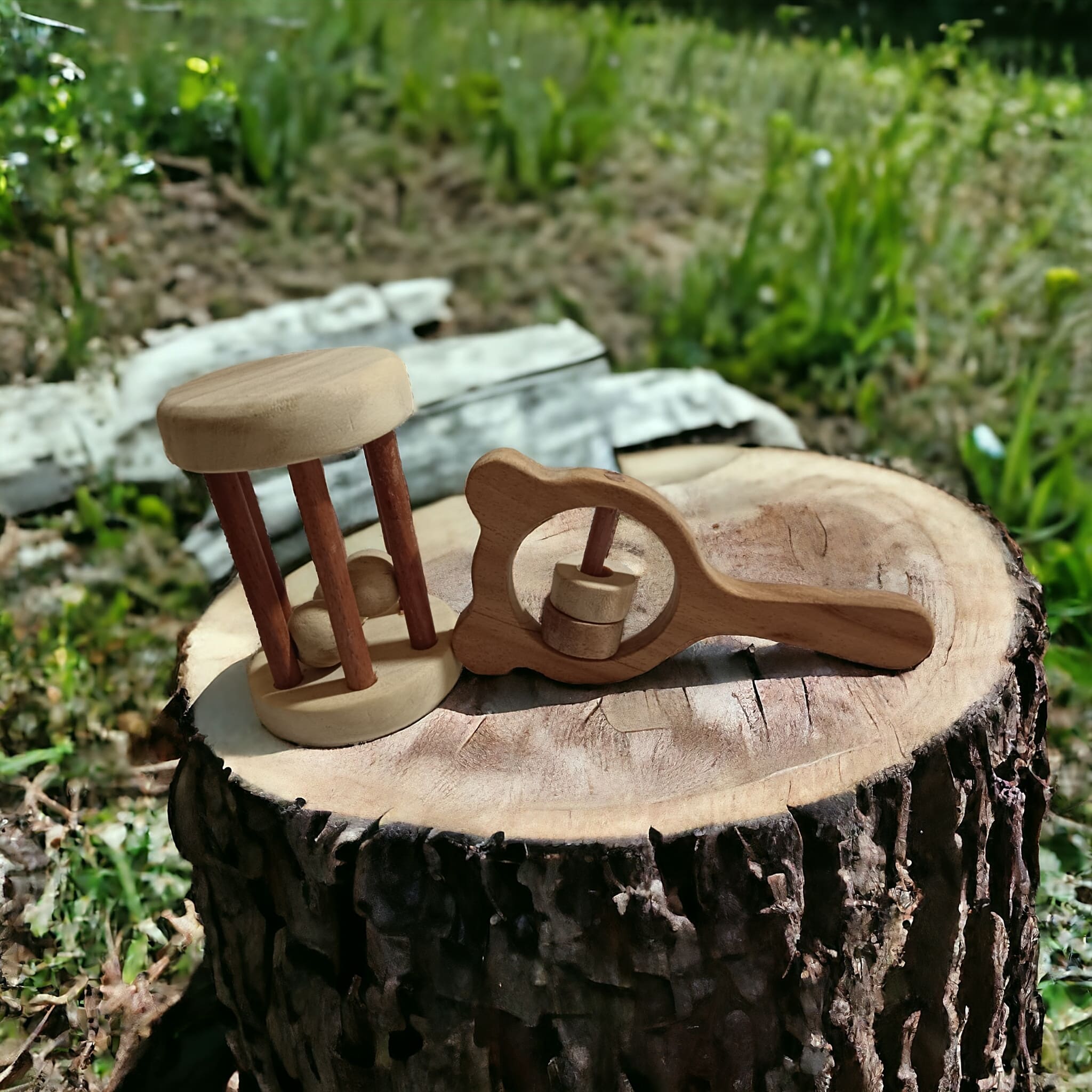 Neem Wooden Tumbler & Mickey Head Rattles For Toddlers – Baby Rattles on Brown Living™. SKU: R_TMBLR-MKHD. Img 4.