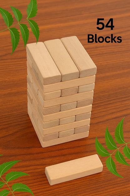 Neem Wooden Tumbling Tower (54 Blocks) | Skill Play Game for Kids – Wooden Toys on Brown Living™. SKU: BB_Ttower-SISA. Img 4.