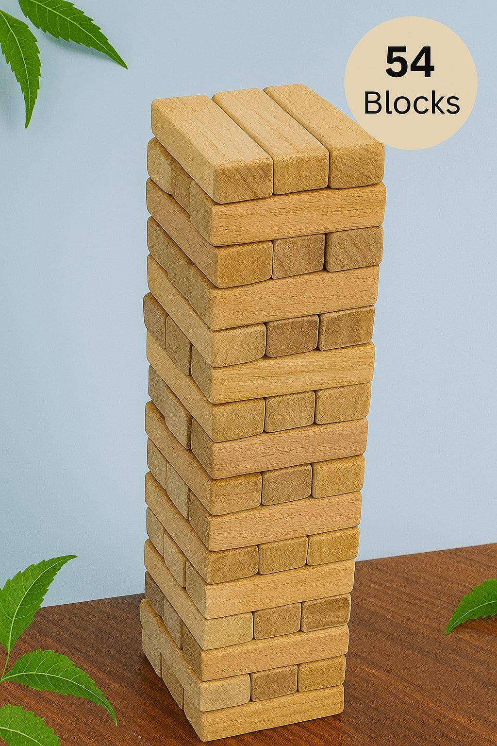 Neem Wooden Tumbling Tower (54 Blocks) | Skill Play Game for Kids – Wooden Toys on Brown Living™. SKU: BB_Ttower-SISA. Img 5.