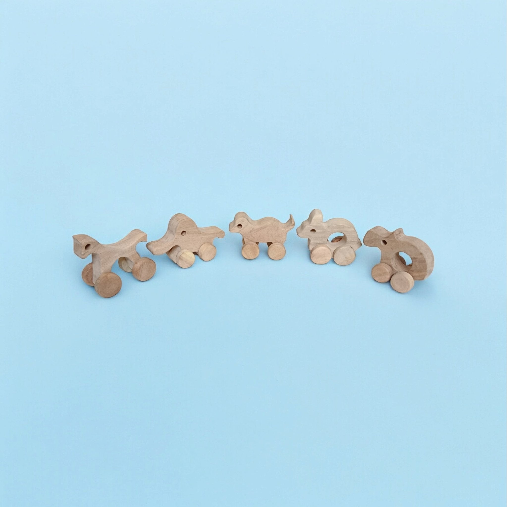 Neem Wooden Wheel Toys – 5 Beautiful Shapes For Toddlers – Toy Trains & Vehicles on Brown Living™. SKU: W_NEWSET5. Img 3.