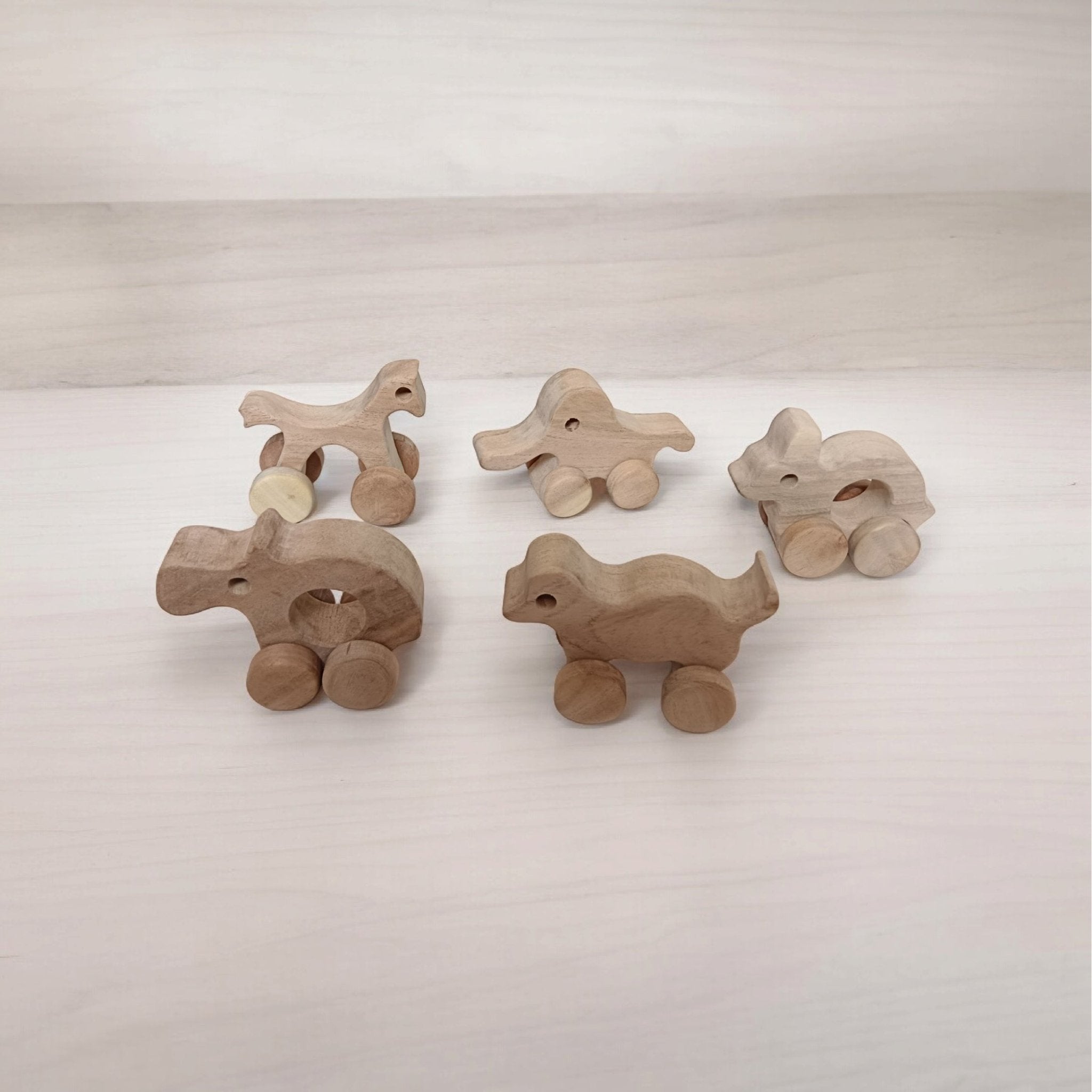 Neem Wooden Wheel Toys – 5 Beautiful Shapes For Toddlers – Toy Trains & Vehicles on Brown Living™. SKU: W_NEWSET5. Img 4.