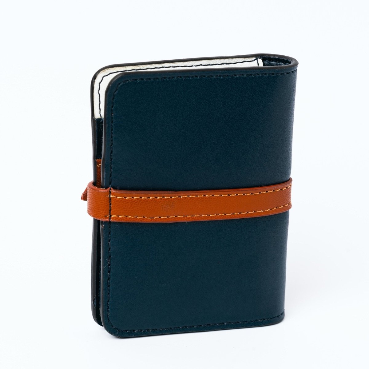 Neith - Cactus Leather Cardholder | Blue & Gingerbread | Verified Sustainable by Brown Living™