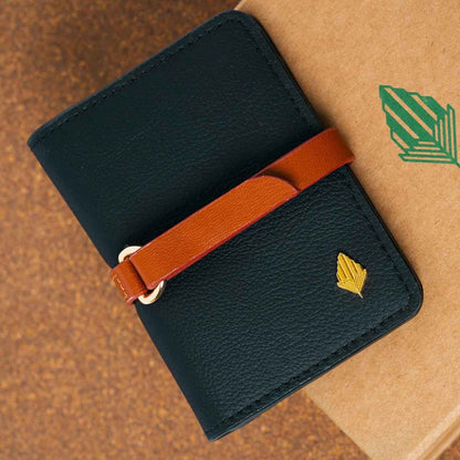 Neith - Cactus Leather Cardholder | Vegan Leather & Cork (Green) – Card Sleeves on Brown Living™. SKU: CHGH_8006. Img 22.