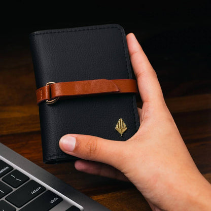 Neith - Cactus Leather Cardholder | Vegan Leather & Cork (Green) – Card Sleeves on Brown Living™. SKU: CHGH_8006. Img 16.