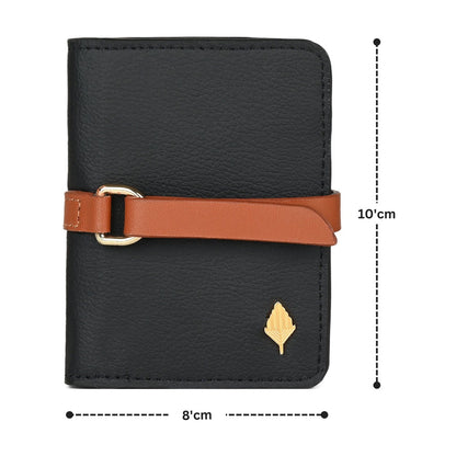 Neith Vegan Leather Cardholder (Black & Gingerbread) – Card Sleeves on Brown Living™. SKU: CHGH8006. Img 7.