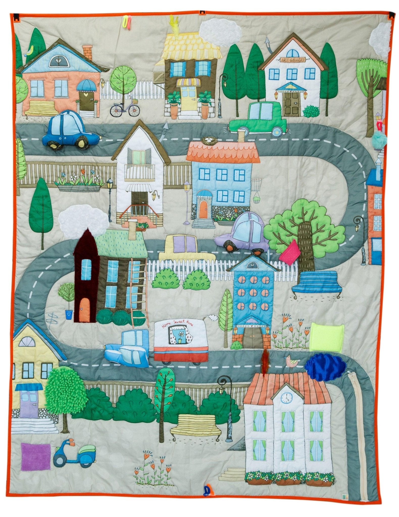 Newborn Sensory Playmat City Theme Baby Play Mat – Play Mats on Brown Living™. SKU: NSPCITY. Img 1.