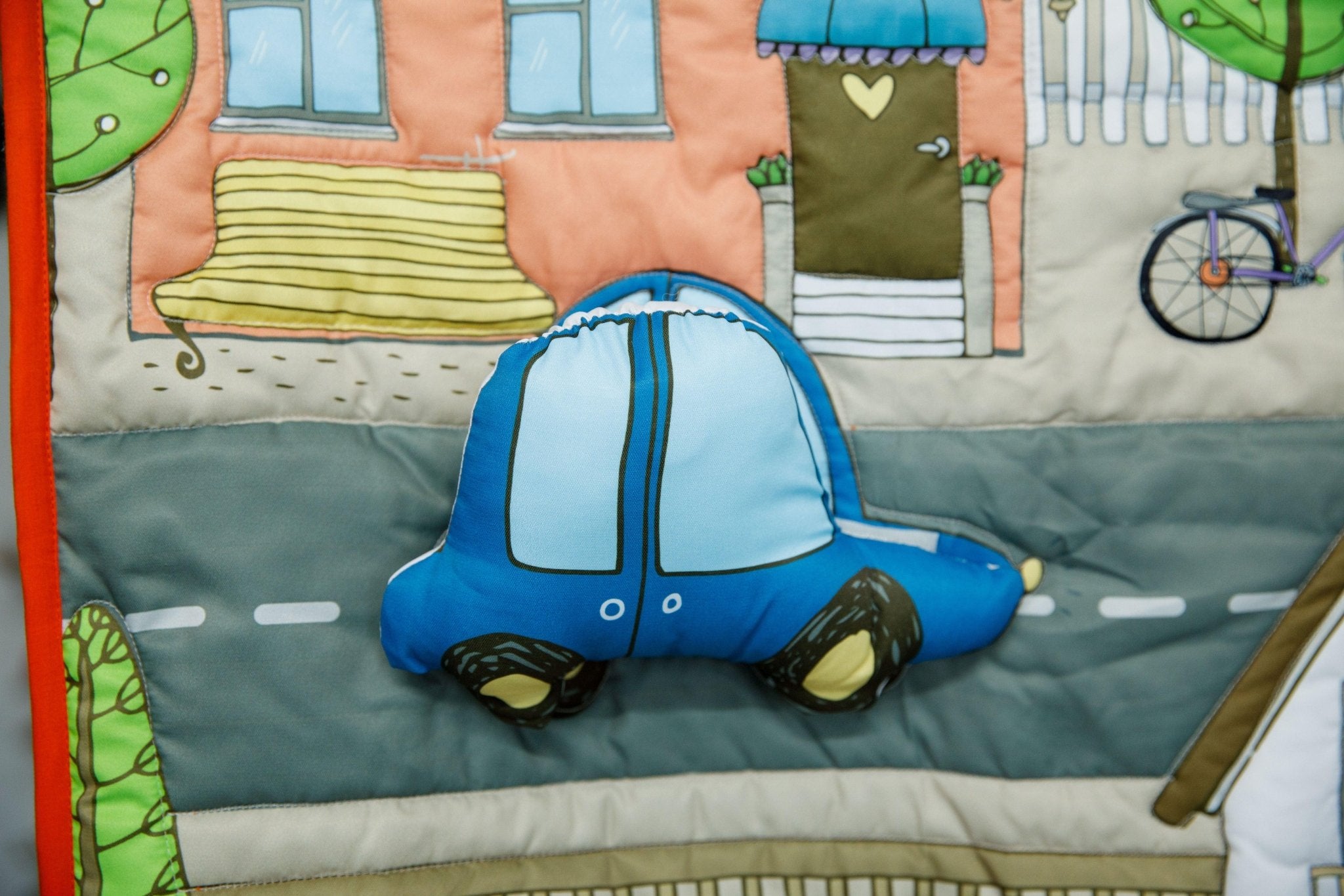 Newborn Sensory Playmat City Theme Baby Play Mat – Play Mats on Brown Living™. SKU: NSPCITY. Img 3.