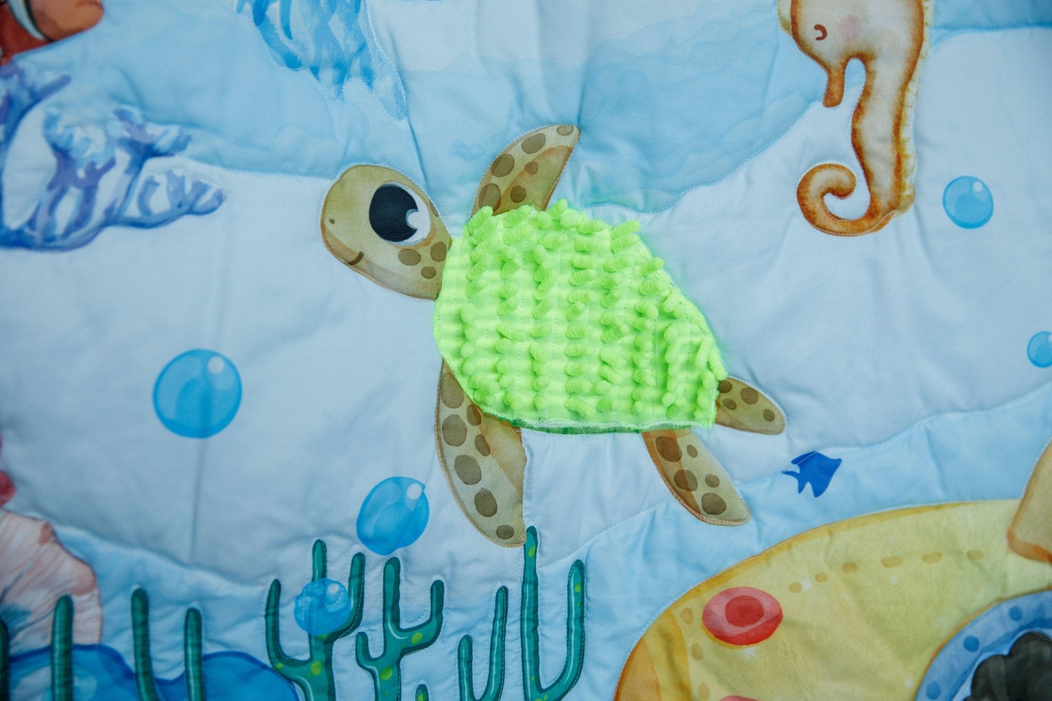 Newborn Sensory Playmat Mermaid Theme Baby Play Mat – Play Mats on Brown Living™. SKU: NSPMERM. Img 3.