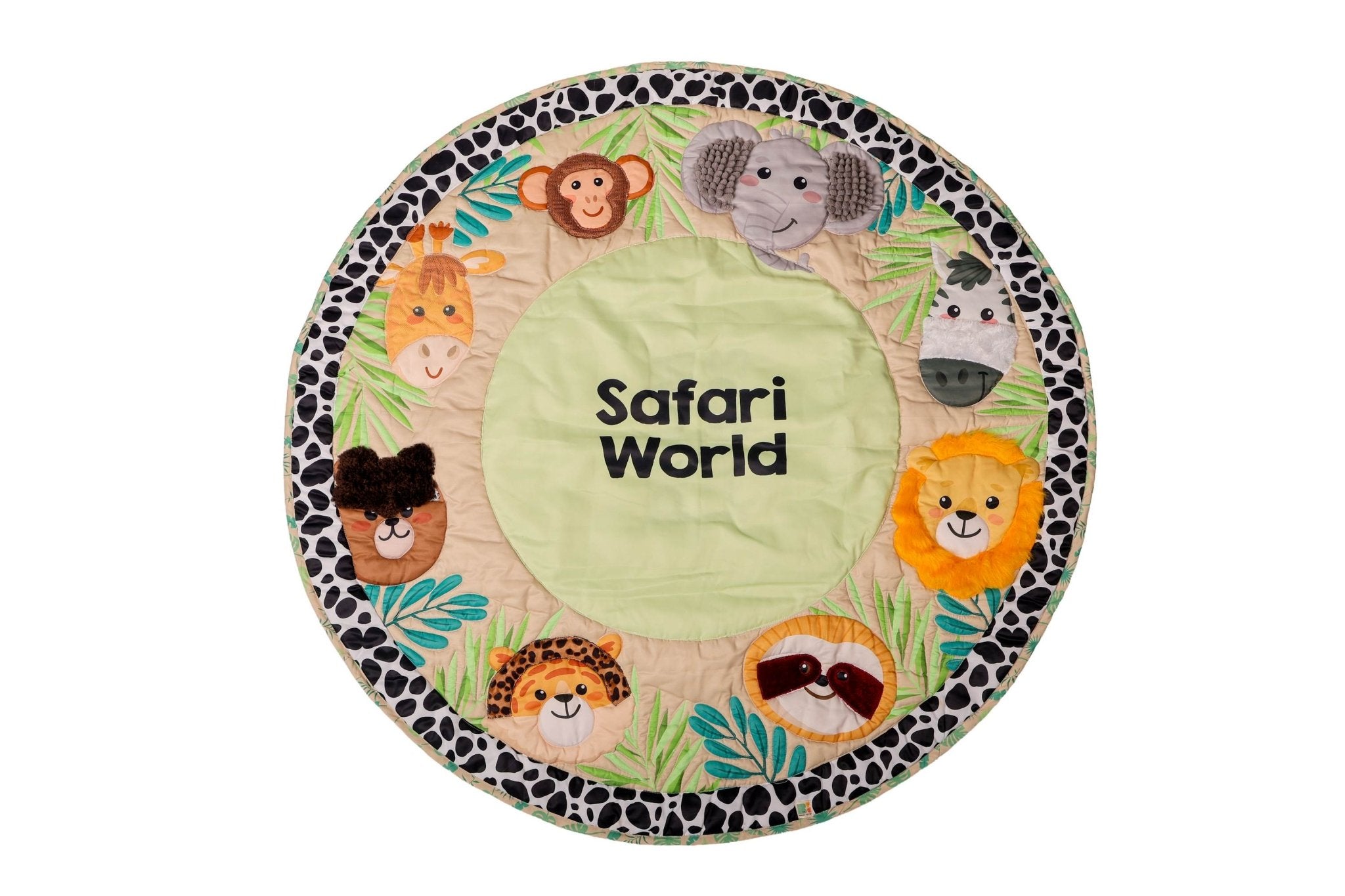 Newborn Sensory Round Playmat Jungle Theme Baby Play Mat – Play Mats on Brown Living™. SKU: NSPJUN. Img 9.