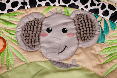 Newborn Sensory Round Playmat Jungle Theme Baby Play Mat – Play Mats on Brown Living™. SKU: NSPJUN. Img 7.