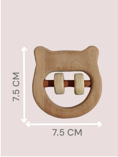 Nice Sound Making Neem Wooden Rattles For Toddlers – Baby Rattles on Brown Living™. SKU: R_HPHD-SPR. Img 6.