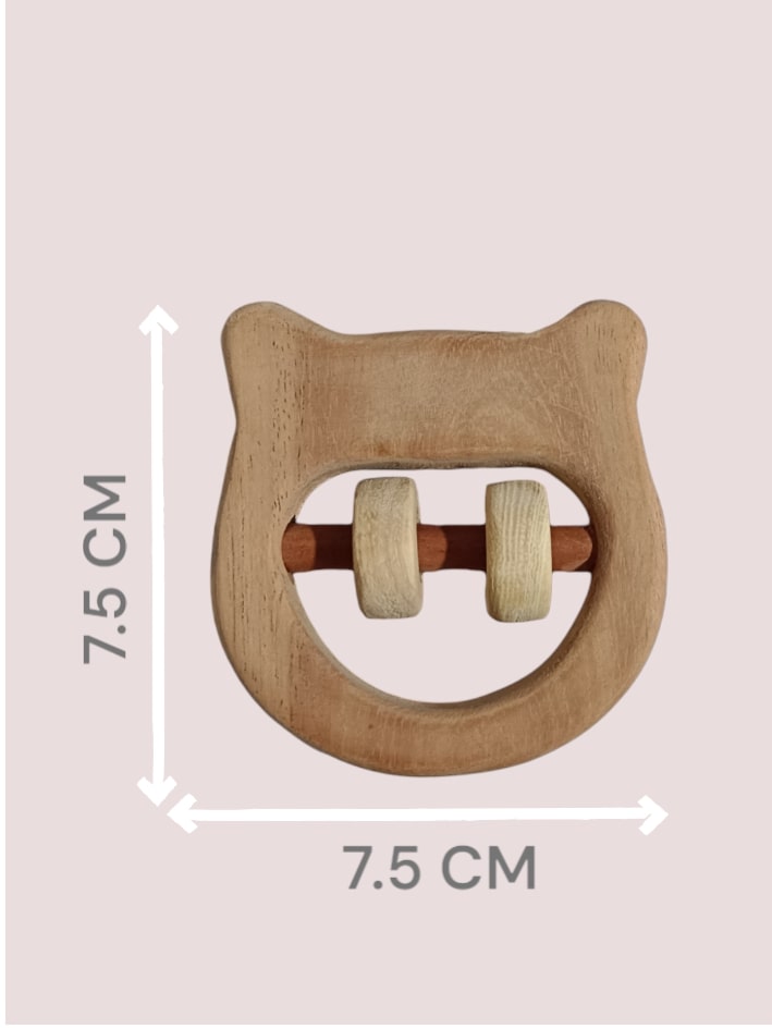 Nice Sound Making Neem Wooden Rattles For Toddlers – Baby Rattles on Brown Living™. SKU: R_HPHD-SPR. Img 6.