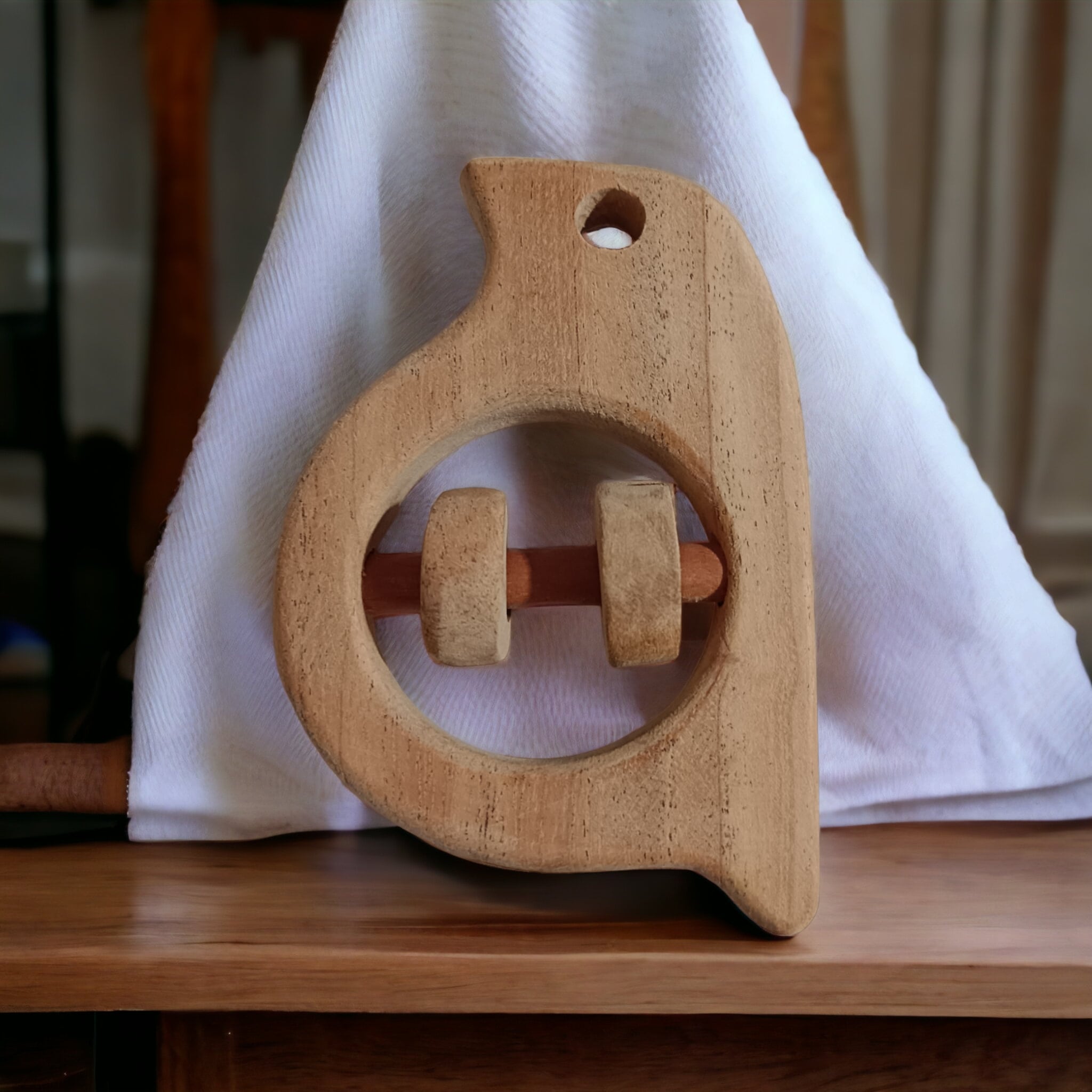 Nice Sound Making Neem Wooden Rattles For Toddlers – Baby Rattles on Brown Living™. SKU: R_HPHD-SPR. Img 8.