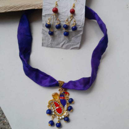 Soft Silk Fabric Necklace Set | Verified Sustainable by Brown Living™