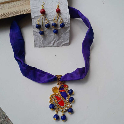 Soft Silk Fabric Necklace Set | Verified Sustainable by Brown Living™
