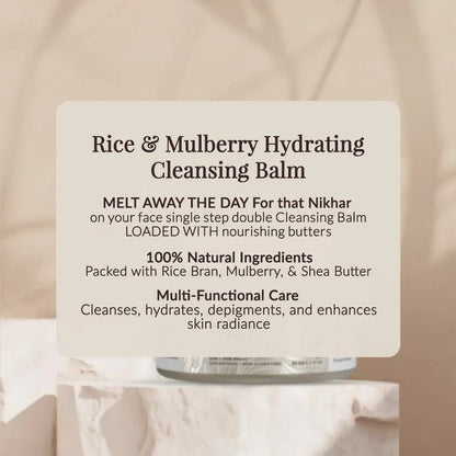 Nikhaar - Rice & Mulberry Hydrating Cleansing Balm – Face Cleanser on Brown Living™. SKU: ORG - NIKH - CB50. Img 3.