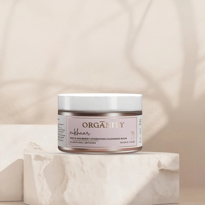 Nikhaar - Rice & Mulberry Hydrating Cleansing Balm – Face Cleanser on Brown Living™. SKU: ORG - NIKH - CB50. Img 1.