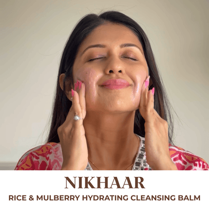 Nikhaar - Rice & Mulberry Hydrating Cleansing Balm – Face Cleanser on Brown Living™. SKU: ORG-NIKH-CB50. Img 5.