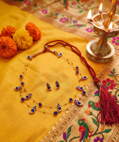 Nilaya Layers Necklace | Handcrafted Layered Statement Necklace – Jewellery on Brown Living™. SKU: SAR1008. Img 4.