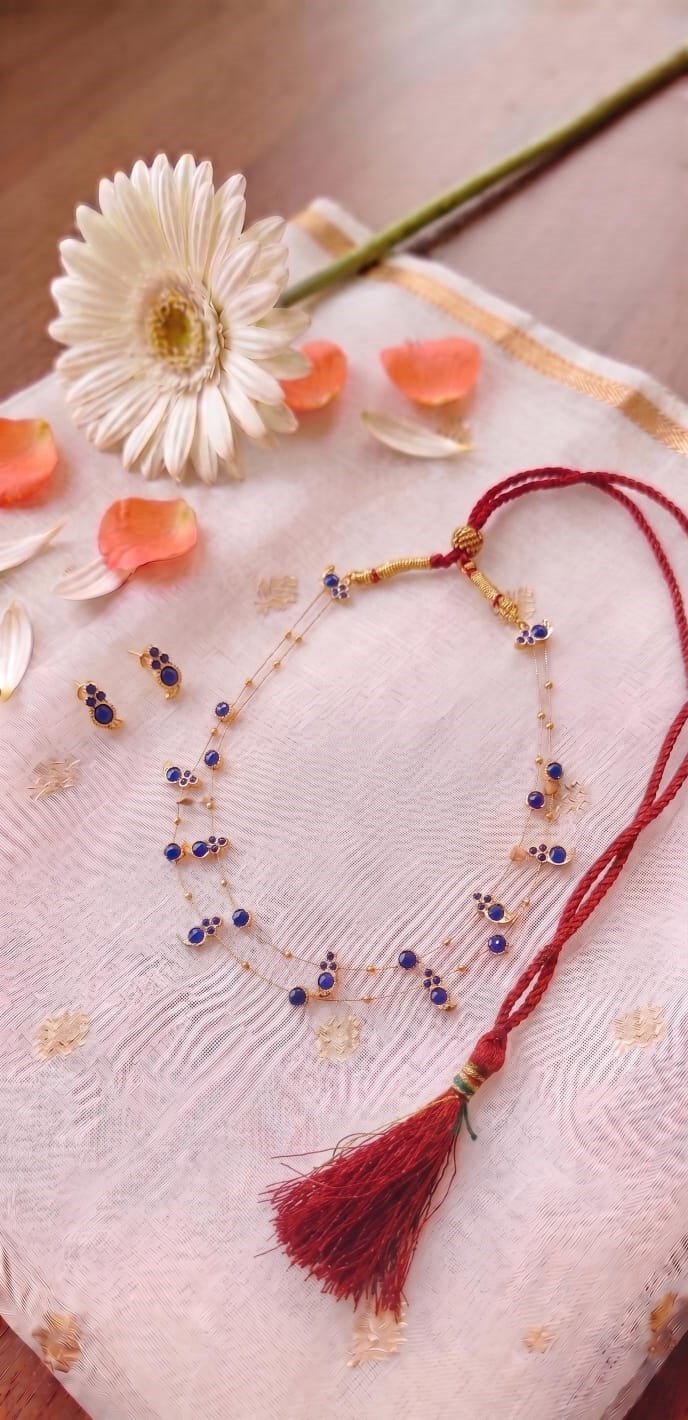 Nilaya Layers Necklace | Handcrafted Layered Statement Necklace – Jewellery on Brown Living™. SKU: SAR1008. Img 3.