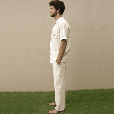 Nilgiri Unisex Pant | Sustainable Cotton Comfort Fit Trousers – Mens Pants on Brown Living™. SKU: 5GA00011. Img 3.