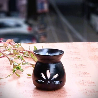 Nizamabad Black Pottery Aroma Diffuser | Verified Sustainable by Brown Living™