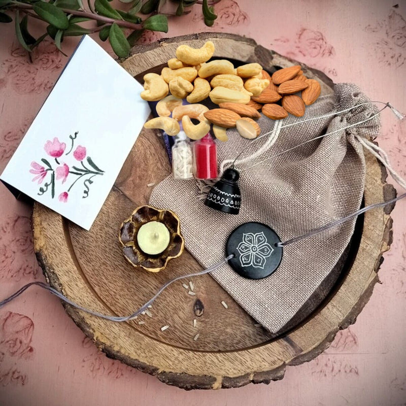 Nizamabad Black Pottery Bhaiya - Bhabhi Rakhi Festive Hamper | Verified Sustainable by Brown Living™