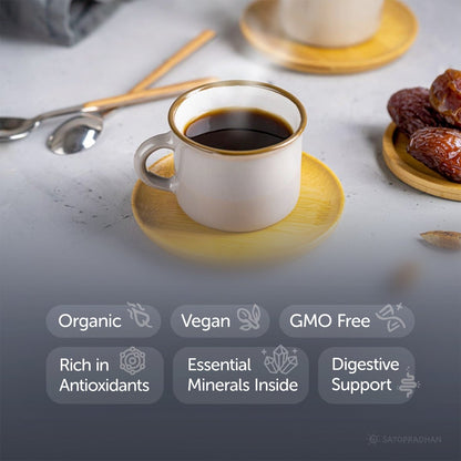 NoCoffee Date Seed Coffee Powder–Caffeine Free Coffee Alternative - 100g – Coffee on Brown Living™. SKU: 1TC_DSC - 1H. Img 2.