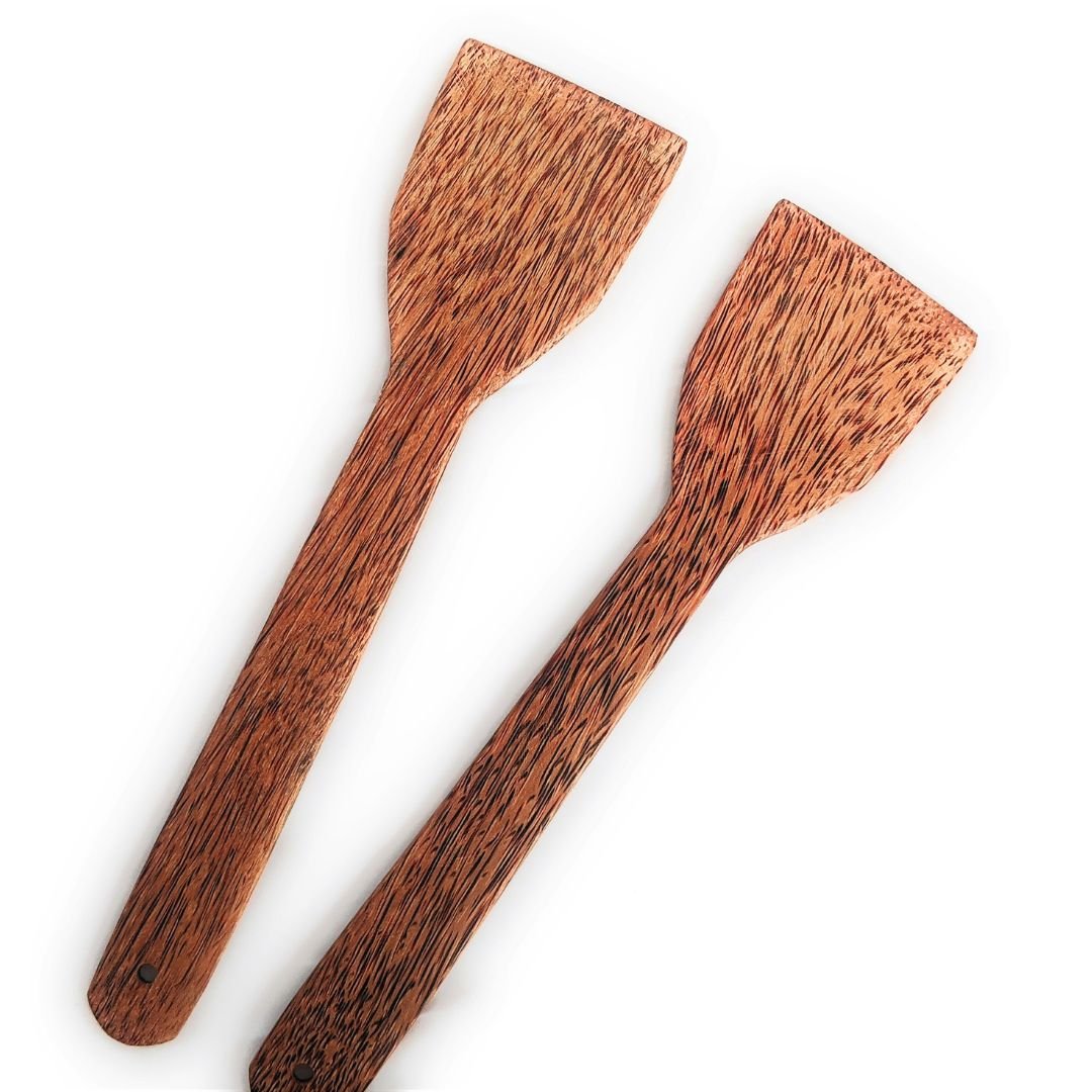 Non - Stick Coconut Wooden Spatula (Set of 2) | Verified Sustainable by Brown Living™