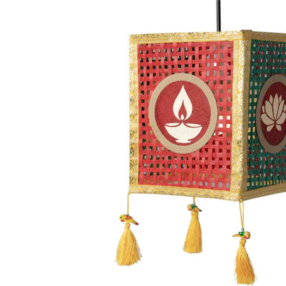 Noor Jaali Handcrafted Bamboo Lantern – Decorative Home Accent – Home Decor on Brown Living™. SKU: BTLS - 981. Img 1.