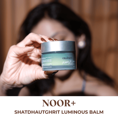 Noor+ Shatdhautghrit Luminous Balm – Face Cream on Brown Living™. SKU: ORG-NOOR-BALM-50. Img 5.