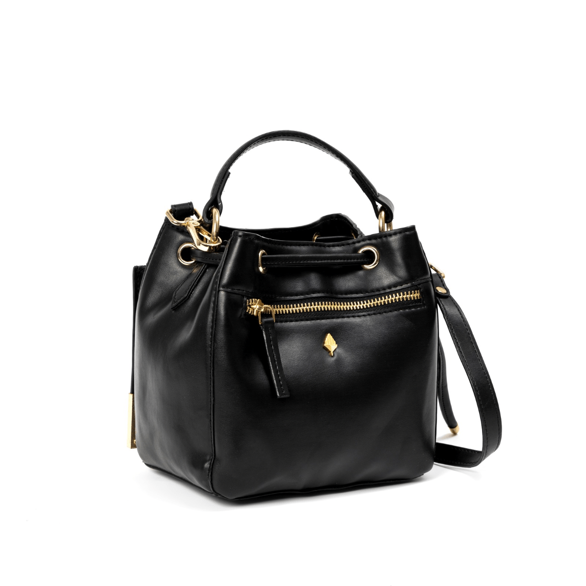 Nora Vegan Leather Embroidered Sling Bag - Black – Sling Bag by Green Hermitage available on Brown Living™. . SKU: SBGH2025 - 3001. Img 3.